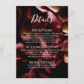 Elegant Burgundy Romantic Rose Enclosure Card Begleitkarte (Vorderseite)