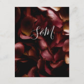 Elegant Burgundy Romantic Rose Enclosure Card Begleitkarte (Rückseite)