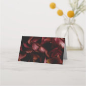 Elegant Burgundy Romantic Rose Folded Place Card Platzkarte (Rückseite)
