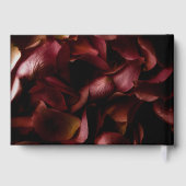 Elegant Burgundy Romantic Rose Guest Book Gästebuch (Rückseite)