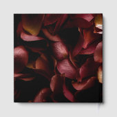 Elegant Burgundy Romantic Rose Guest Book Gästebuch (Rückseite)