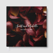 Elegant Burgundy Romantic Rose Guest Book Gästebuch (Vorderseite)