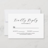 Elegant Burgundy Romantic Rose RSVP Card Karte (Vorderseite)