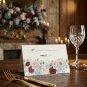 Elegant Burgundy Rose Chic Wedding Platzkarte