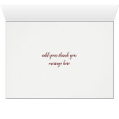 Elegant Burgundy Rose Wreath Wedding Vielen Dank (Innenansicht Horizontal (Unten))