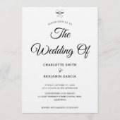 Elegant Burgundy Script Cream Ivory Bow Wedding Einladung (Vorderseite)