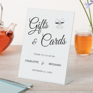 Elegant Burgundy Script Cream Ivory Bow Wedding Sockelschild