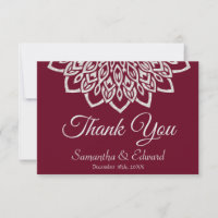 Elegant Burgundy Silver Mandala Wedding