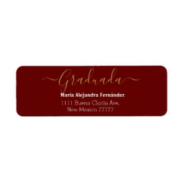 Elegant Burgundy Spanisch | Class Year Return Labr