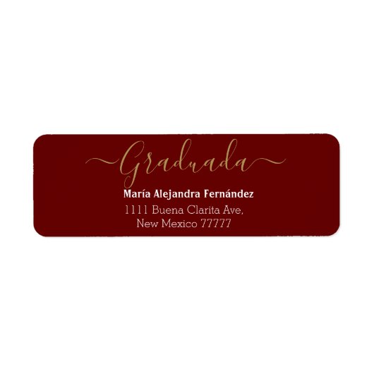 Elegant Burgundy Spanisch | Class Year Return Labr (Vorne)