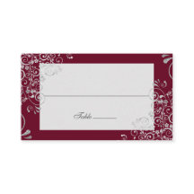 Elegant Burgundy Swirl Wedding Long Name