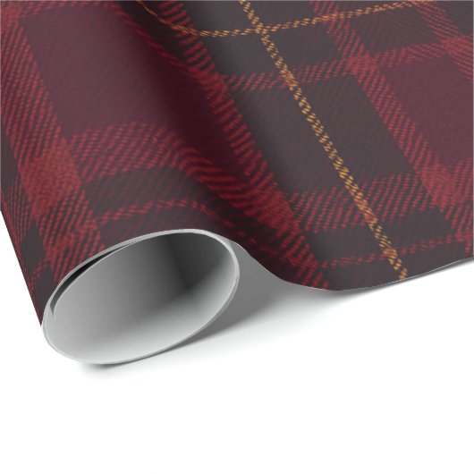 Elegant Burgundy Tartan Geschenkpapier (Rolleneckpunkt)