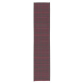 Elegant Burgundy Tartan Kurzer Tischläufer (Vorderseite)