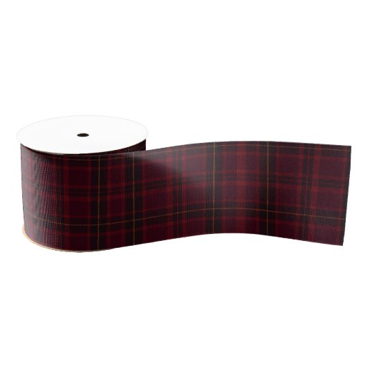 Elegant Burgundy Tartan Ripsband (Spule)