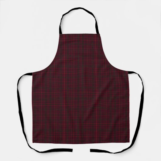 Elegant Burgundy Tartan Schürze (Vorderseite)