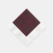 Elegant Burgundy Tartan Serviette (Ecke)