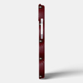 Elegant Burgundy Tufted Leather Case-Mate iPhone Hülle (Rückseite / Links)