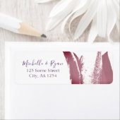 Elegant Burgundy Tulip Floral Address Wedding (Insitu)