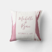 Elegant Burgundy Tulip Floral Wedding Keepake Kissen (Rückseite)