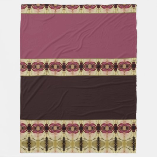 Elegant Burgundy und Brown Fleecedecke (Vorderseite)