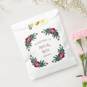 Elegant Burgundy und Emerald Peony Wedding Geschenktütchen (Versiegelt)