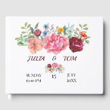 Elegant Burgundy und Rosy Floral