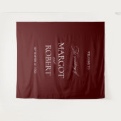 Elegant Burgundy Wedding Backdrops Banner Wandteppich (Vorderseite (Horizontal))