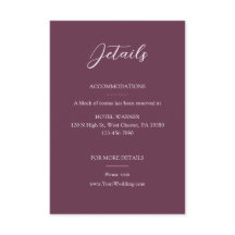 Elegant Burgundy Wedding Details