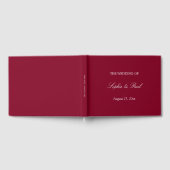 Elegant Burgundy Wedding Gästebuch (Voll)