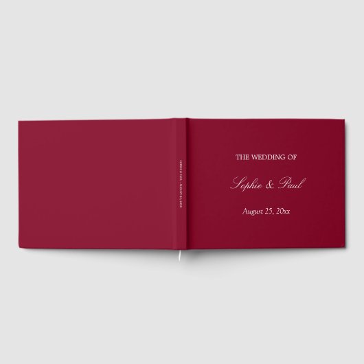 Elegant Burgundy Wedding Gästebuch (Voll)