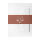Elegant Burgundy Wedding Monogram Einladungsbanderole (Vorderseite Beispiel)
