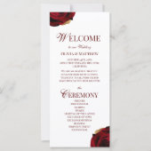 Elegant Burgundy Wedding Program (Vorderseite)
