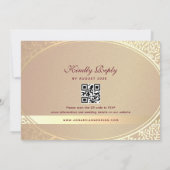 Elegant Burgundy Wedding QR Code Einladung (Rückseite)