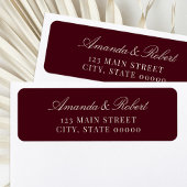 Elegant Burgundy Wedding Return Address