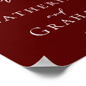 Elegant Burgundy Wedding Sign Our Guest Book Poster (Ecke)