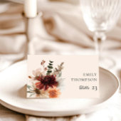 Elegant Burgundy Wedding Tischnummer