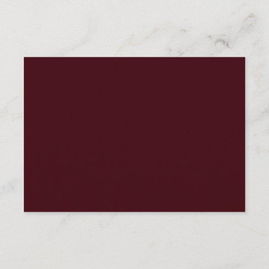 Elegant Burgundy Wedding Website Enclosure Card Begleitkarte (Rückseite)