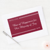 Elegant Burgundy & White Custom Rectangle Sticker (Umschlag)