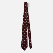 Elegant Burgundy Wild Duck Pattern Krawatte (Vorderseite)