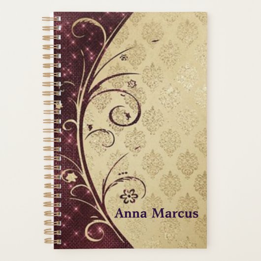 "Elegant Burnt Henna" Personalisiert Planer (Vorderseite)