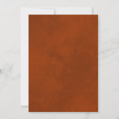 Elegant Burnt oder Rost Orange & Gold feierliche H Einladung (Rückseite)