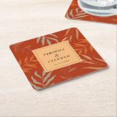 Elegant Burnt orange boho Paper Napkin Rechteckiger Pappuntersetzer (angewinkelt)