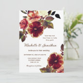 Elegant Burnt Orange Christliche Hochzeit Einladung (Stehend Vorderseite)