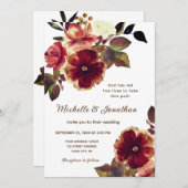 Elegant Burnt Orange Christliche Hochzeit Einladung (Vorne/Hinten)