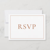 Elegant Burnt Orange Classic Script RSVP Karte (Vorderseite)