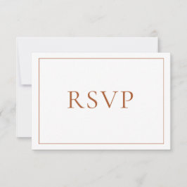 Elegant Burnt Orange Classic Script RSVP Karte