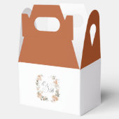Elegant Burnt Orange Floral Garden Monogram Geschenkschachtel (Geöffnet)