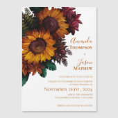 Elegant Burnt Orange Floral Wedding Einladung (Vorderseite)