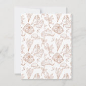 Elegant Burnt Orange Hochzeit Probe Dinner Einladung (Rückseite)