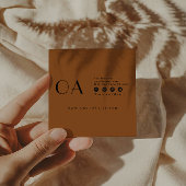 Elegant Burnt Orange Neutral Boho Moderne einzigar Quadratische Visitenkarte